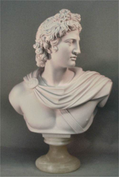 Apollo Belvedere Bust Marble Roman Sculptural Portrait God of Hunt